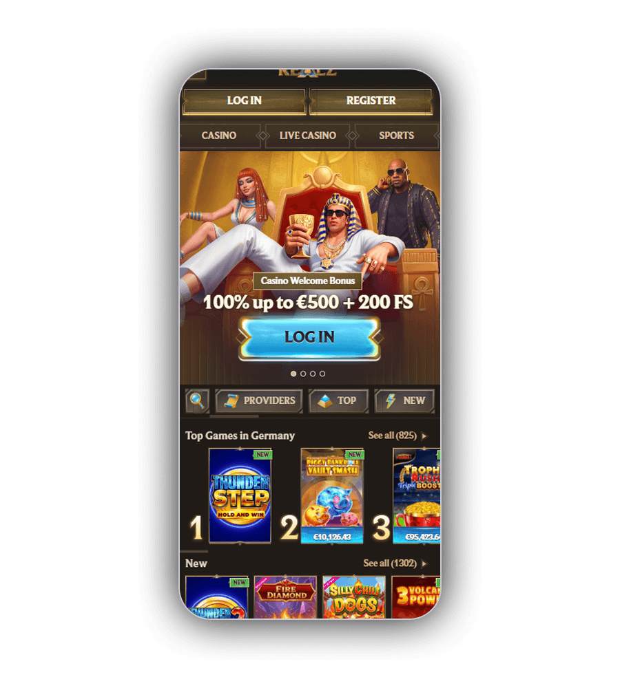Realz Casino Lobby